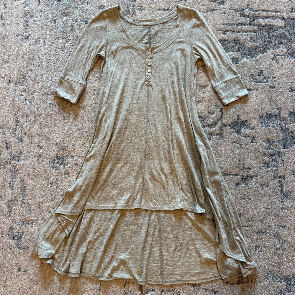Free People High Low Tan Shirt